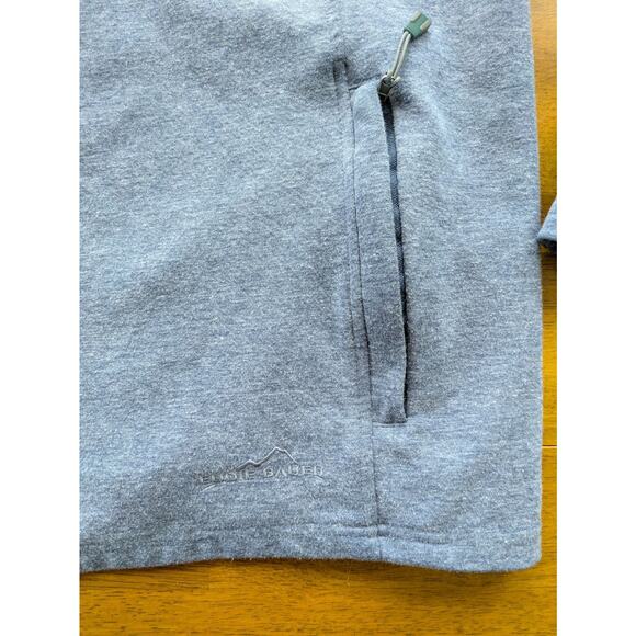 Eddie Bauer Men’s Quarter Zip Pullover XXL Blue Logo Long Sleeve Zip Pockets - Picture 7 of 9
